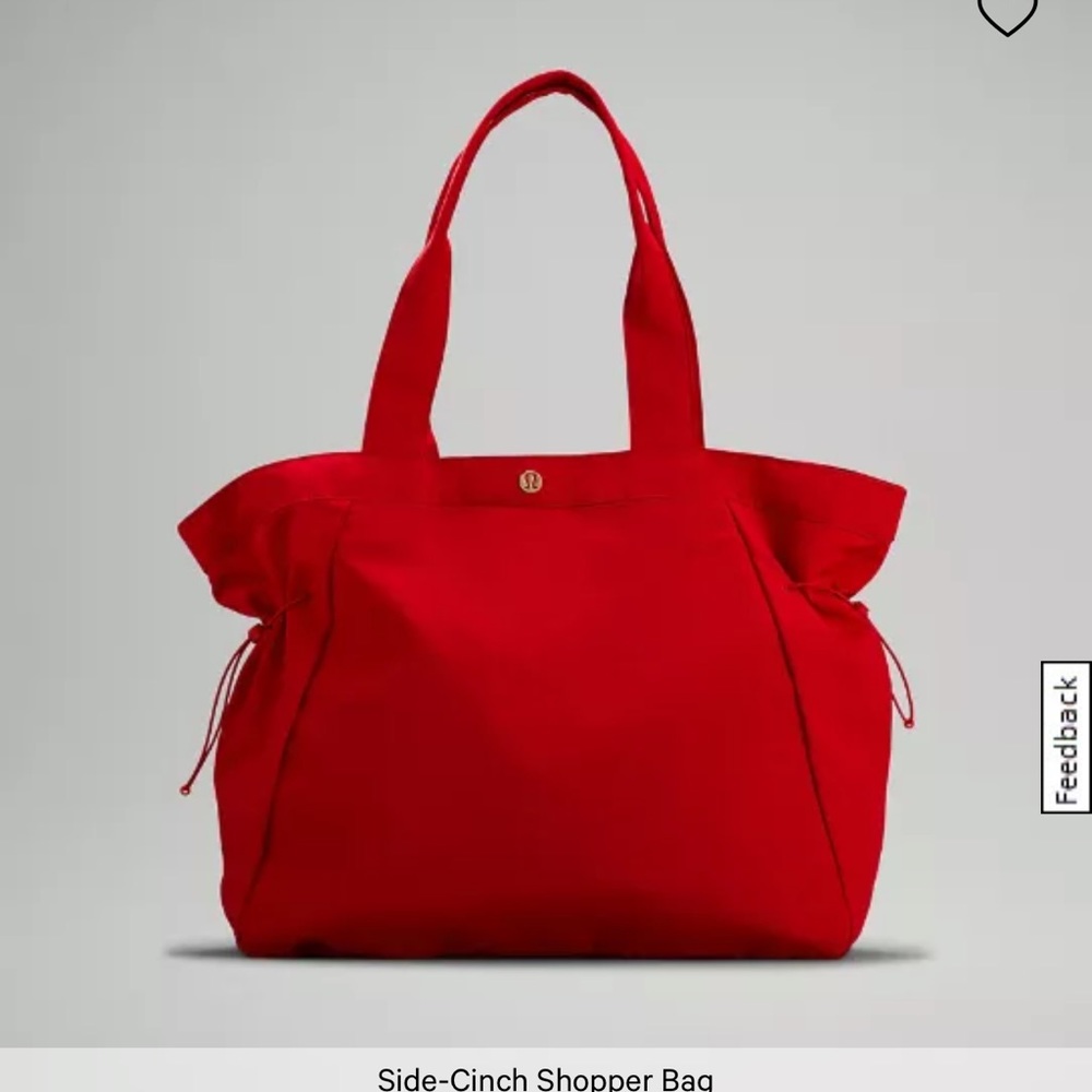 Lululemon Side-cinch Shopper Bag 18L dark red gold